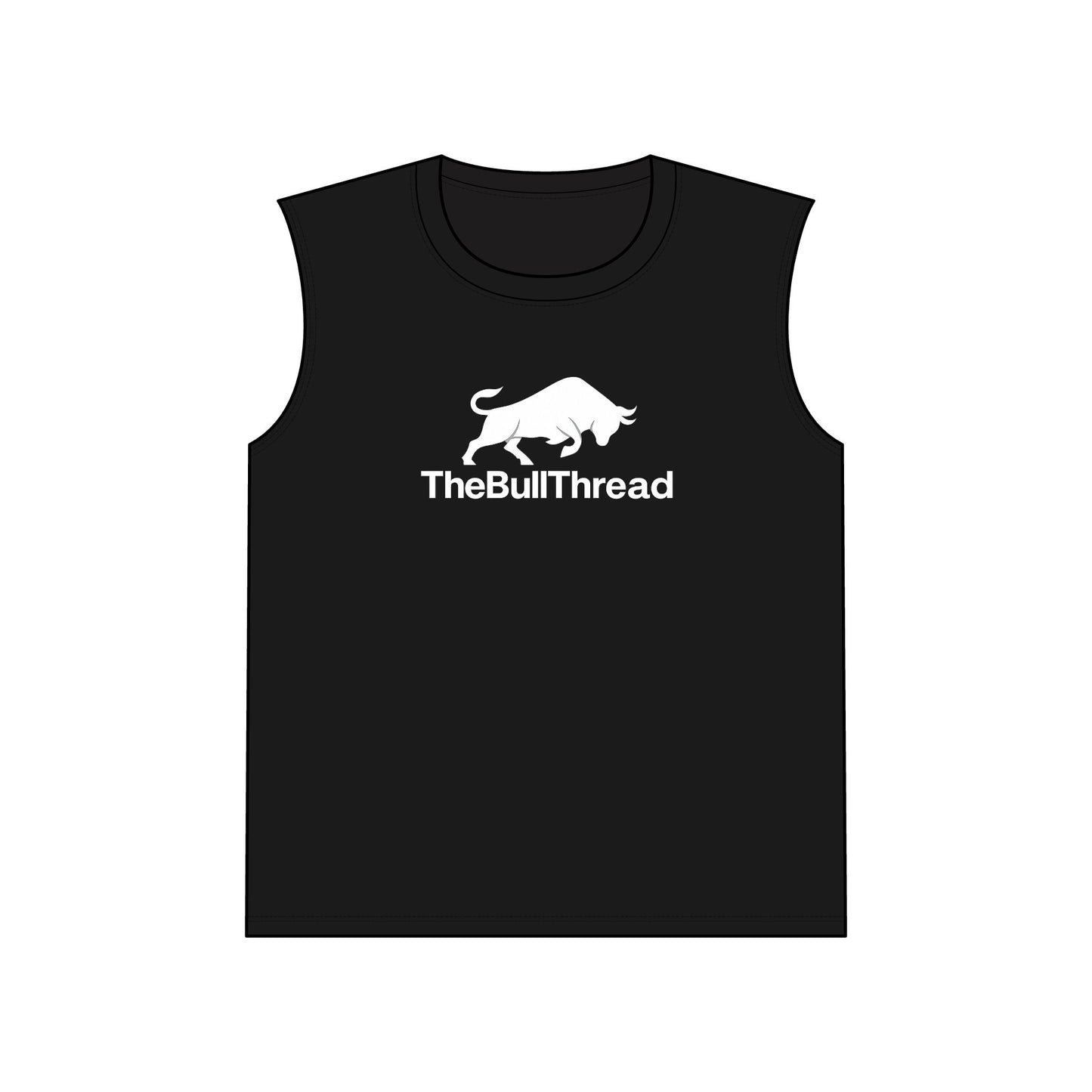 Slim Fit Muscle Tank - Premium White Bull Logo Streetwear by TheBullThread
