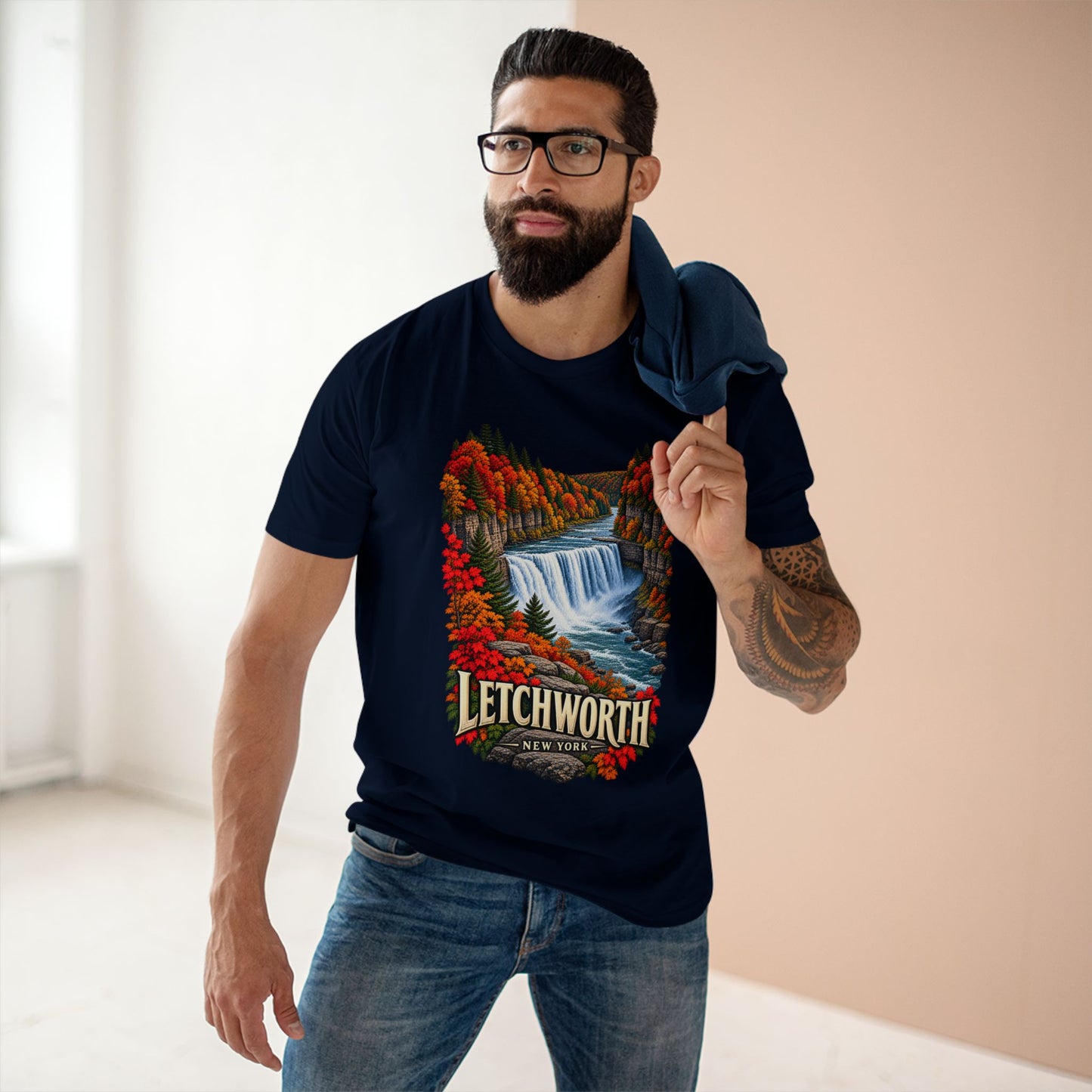Letchworth State Park Shirt, New York Waterfall T-Shirt, Fall Foliage Hiking Tee, Upstate NY Nature Travel Gift.