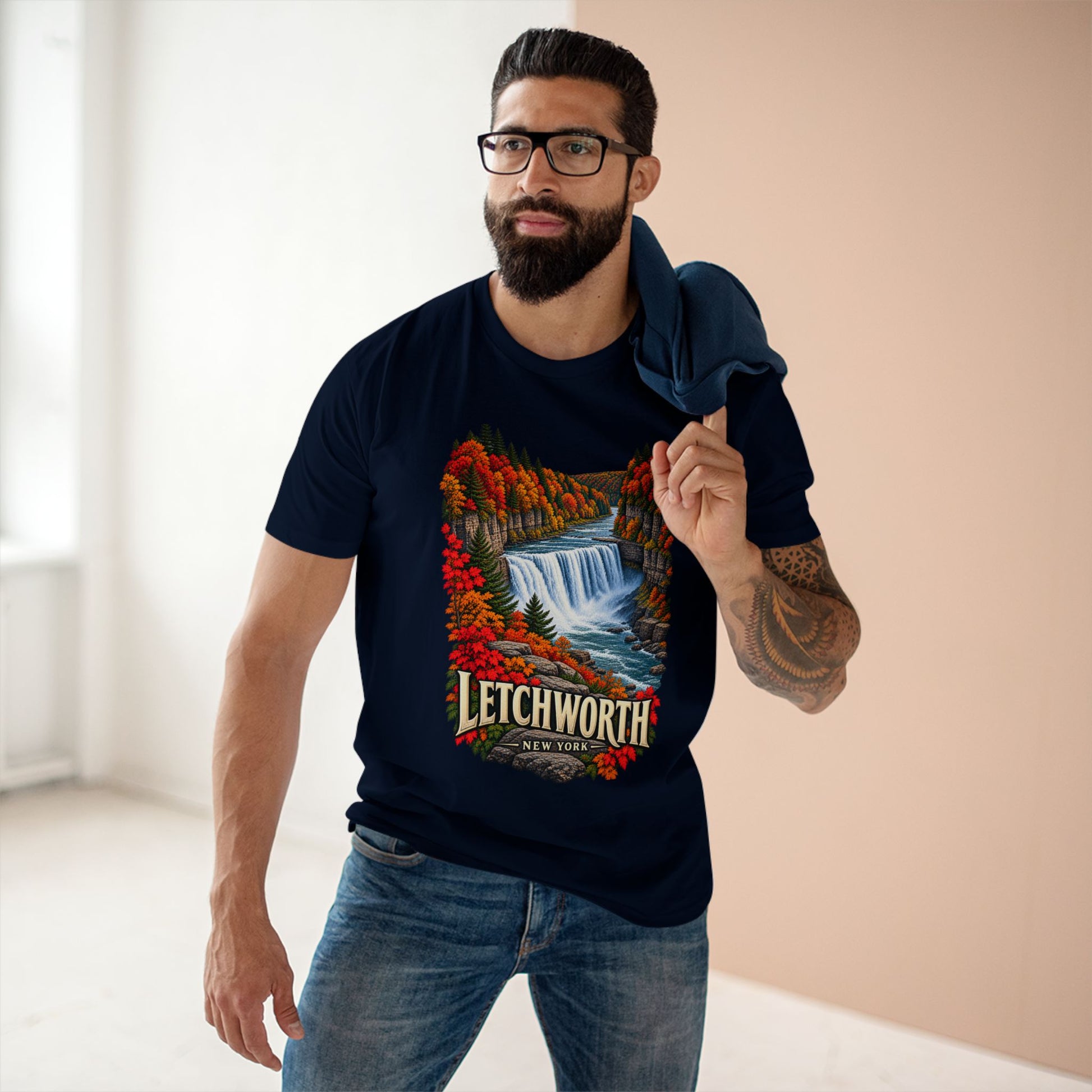 Letchworth State Park Shirt, New York Waterfall T-Shirt, Fall Foliage Hiking Tee, Upstate NY Nature Travel Gift.
