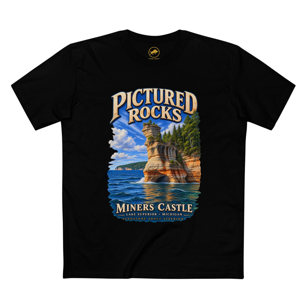 Pictured Rocks Miners Castle Shirt - Lake Superior Michigan T-Shirt, Upper Peninsula Great Lakes Travel Tee.