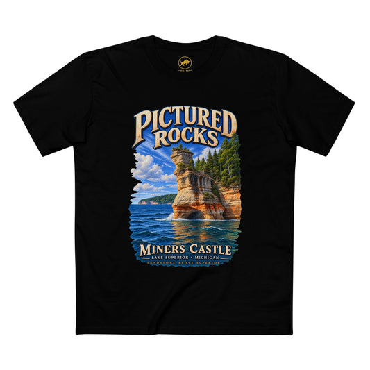 Pictured Rocks Miners Castle Shirt - Lake Superior Michigan T-Shirt, Upper Peninsula Great Lakes Travel Tee.