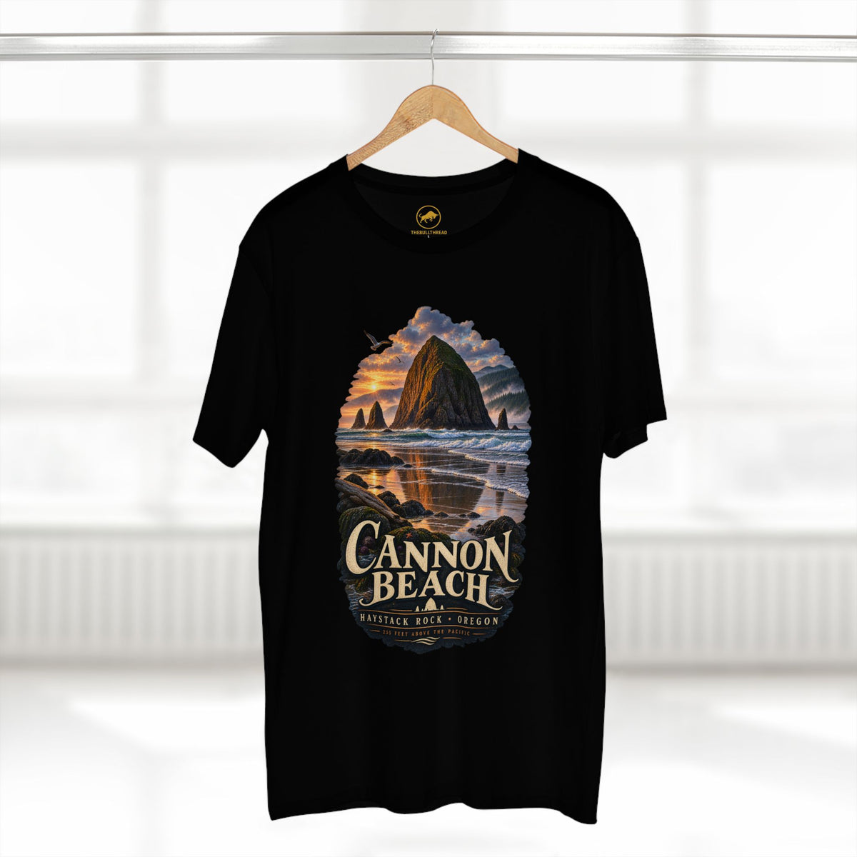 Cannon Beach Oregon Shirt, Haystack Rock T Shirt, Oregon Coast Graphic Tee, Pacific Northwest PNW Travel Shirt, Coastal Vacation Gift.