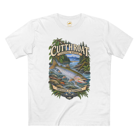 Cutthroat Trout Shirt, Pacific Northwest Fly Fishing Tee, Coastal Sea Run Trout Angler Gift.