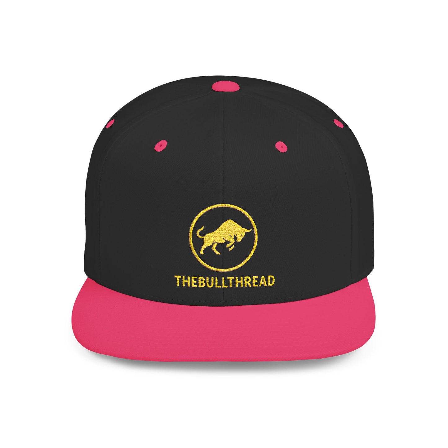 Premium Embroidered Snapback Hat - 6089M Flat-Bill Crypto Cap by TheBullThread