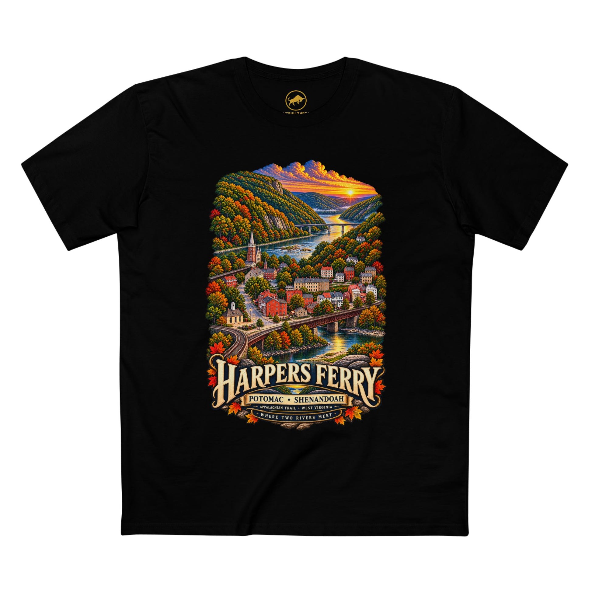 Harpers Ferry West Virginia Shirt, Appalachian Trail Tee, Potomac Shenandoah Rivers, Historic Town Travel T-Shirt, WV Gift.