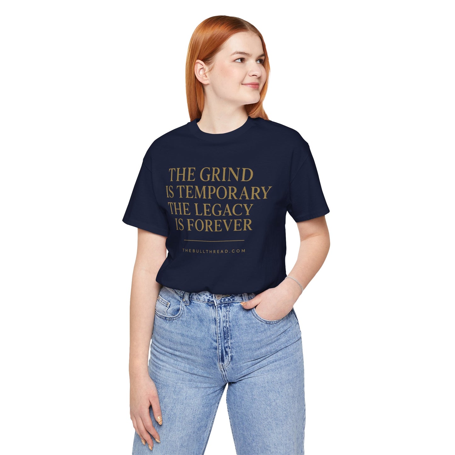 The Grind is Temporary Legacy is Forever Shirt - Motivational Quote Tee - Charging Bull Gold Print Streetwear - Entrepreneur Investor Shirt