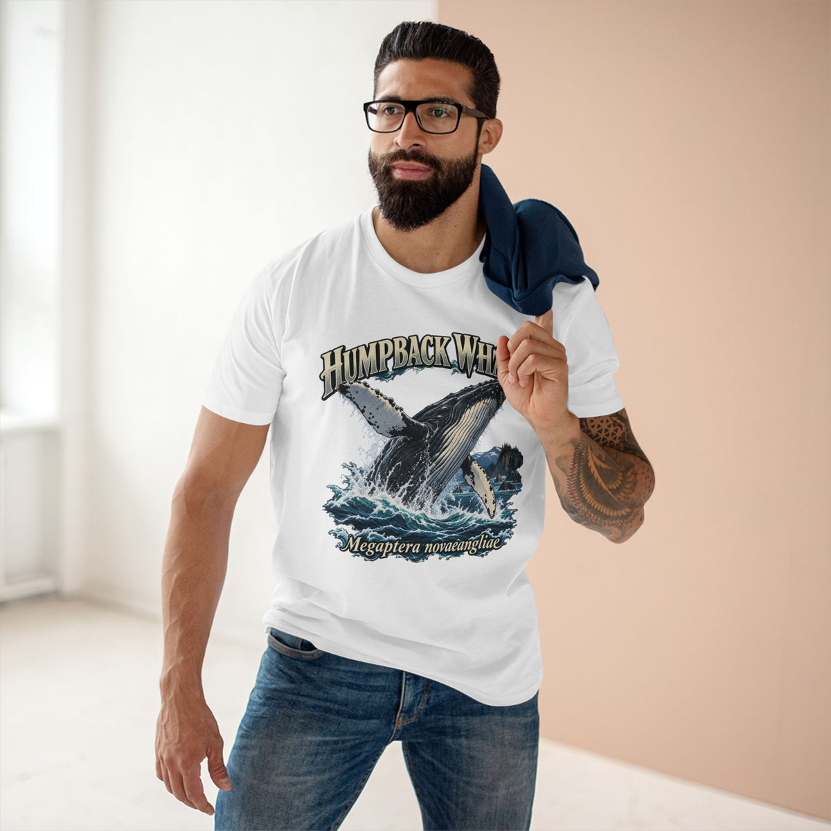 Humpback Whale Shirt, Breaching Ocean Wildlife Tee.