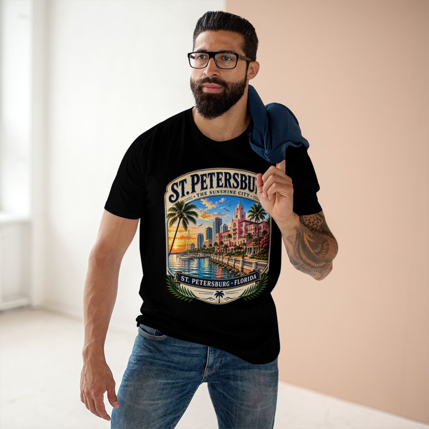 St. Petersburg Florida Shirt, Sunshine City Waterfront Tee, Vintage Florida Travel Graphic Shirt, Gulf Coast Souvenir, St Pete Vacation Gift.
