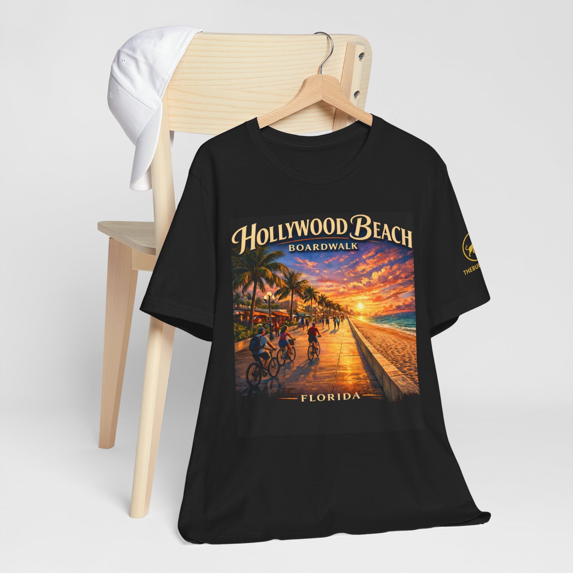 Hollywood Beach Boardwalk Florida Shirt, Hollywood Beach Tee, Florida Beach Shirt, South Florida Boardwalk Tee, Coastal Sunset Shirt.