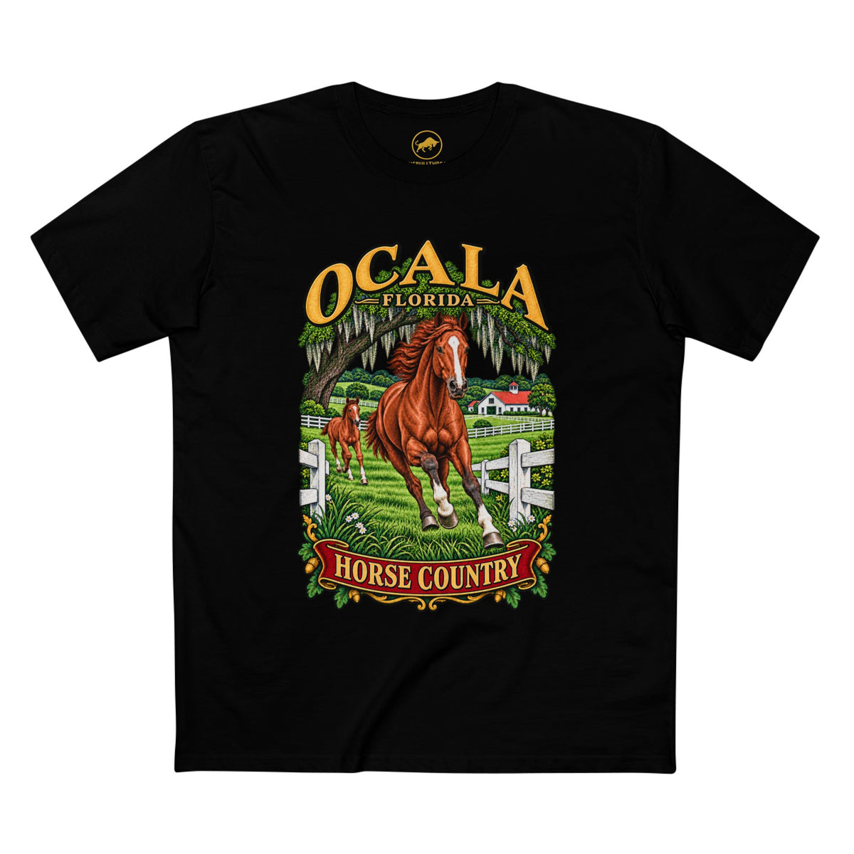 Ocala Horse Country Shirt, Florida Thoroughbred Farm and Equestrian Gift Tee.