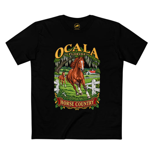 Ocala Horse Country Shirt, Florida Thoroughbred Farm and Equestrian Gift Tee.