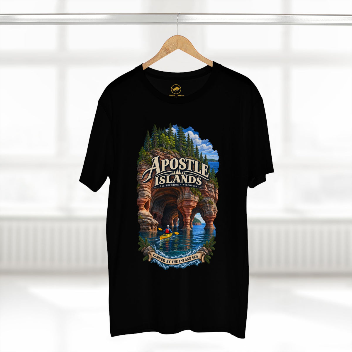 Apostle Islands Scenic Arch T-Shirt | Lake Shore Nautical Travel Tee.