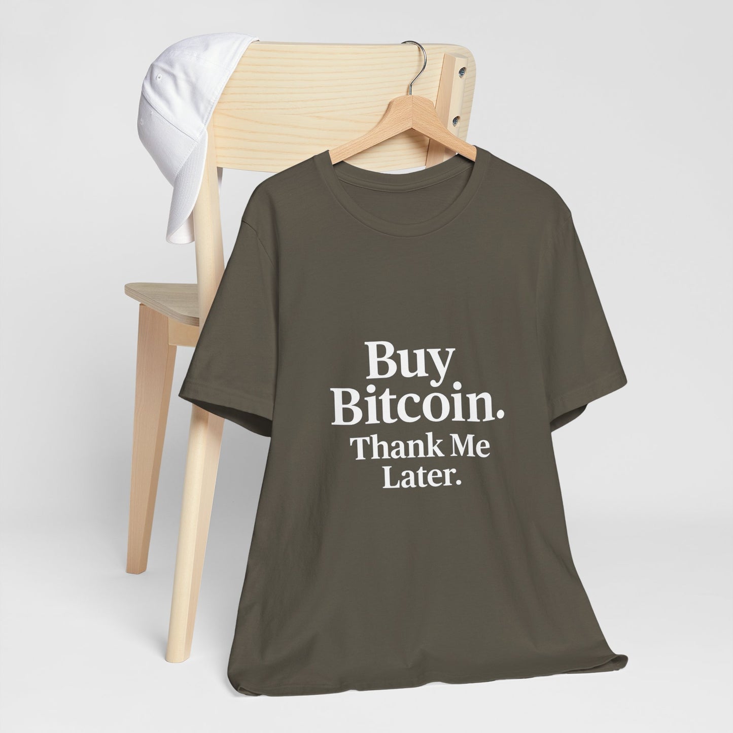 Premium Crypto T-Shirt - Buy Bitcoin Thank Me Later Design by TheBullThread